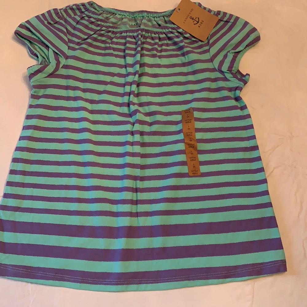 Lands End tip. Size L (6x). Purple & Green. New with Tags